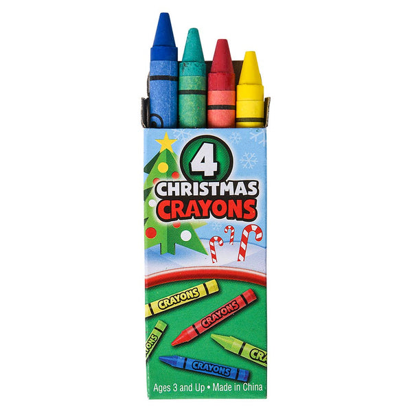 CHRISTMAS CRAYONS 4PC LLB Stationary