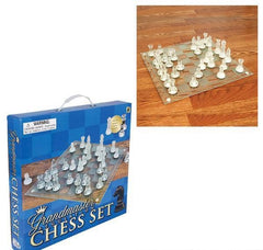 14" GLASS CHESS SET LLB kids toys