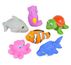 2" RUBBER WATER SQUIRTING SEA LIFE ANIMALS LLB kids toys