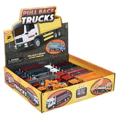 6" DIE-CAST PULL BACK TRUCK ASSORTMENT LLB Car Toys