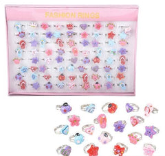 GLITTER RING 0.5" (72PCS/UNIT) LLB kids toys