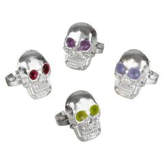 PLASTIC SKULL RING 0.75" LLB kids toys