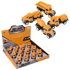 3" Die Cast Pull Back Construction Vehicles -LLB Toys