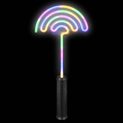 18" Light-Up Neon Bright Rainbow Wand