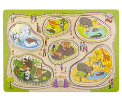 11.75" x 10.25" 6PC CHUNKY BUILD A ZOO PUZZLE LLB Puzzle