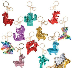 3" FLIP SEQUIN KEYCHAIN ASSORTMENT (36PCS/UN) LLB Keychain