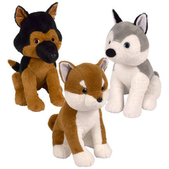 19" Sitting Dog Assortment Plush