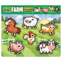 11.75" x 10.25" 6PC CHUNKY FARM PUZZLE LLB Puzzle