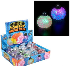 2.33" LIGHT-UP SQUEEZE MESH GRAPE BALL LLB Light-up Toys