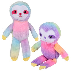 9" Tie Dye Sloth Plush Toy