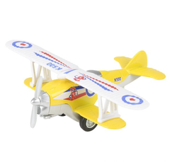 5.25" DIE-CAST PULL BACK CLASSIC BIPLANE LLB Car Toys