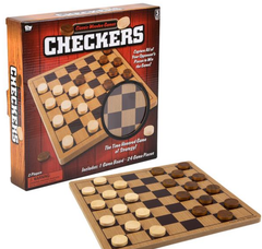 10" WOODEN CHECKERS