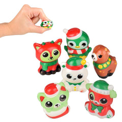 1.75" Christmas Animal Micro Squish Assortment  Squishy Toys