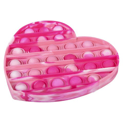 6.25" Marbleized Heart Bubble Popper LLB kids toys