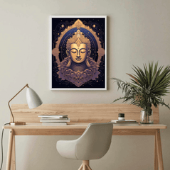 Tranquil Serenity Gold Buddah Canvas Wall Art Print