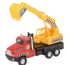 5.25" Pull Back Construction Trucks - 12/DISP - Car Toys