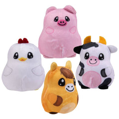 2.75" Sugar Squeeze Plush Farm Assortment 12ct