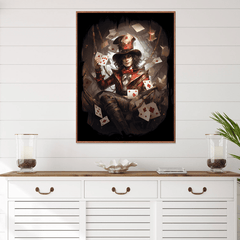 Steampunk Jack of Clubs Canvas Wall Art Print