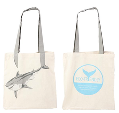 16" SHARK TAIL ECO-FRIENDLY CANVAS BAG LLB kids toys