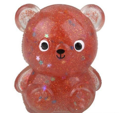 2.25" SQUISH STICKY GLITTER BEAR LLB Squishy Toys