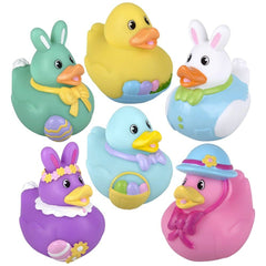 Easter Rubber Duckies 3.5" LLB Bath Toys