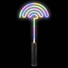 18" Light-Up Neon Bright Rainbow Wand