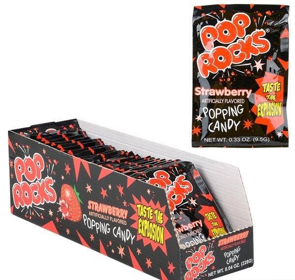 POP ROCKS STRAWBERRY 24PCS/DISPLAY LLB kids toys