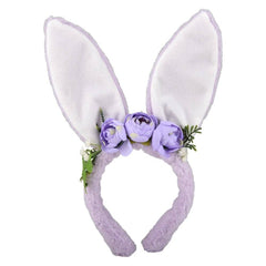 Plush Bunny Ears With Flowers LLB Plush Toys