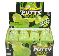 GLOW IN DARK PUTTY EGG LLB Slime & Putty