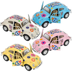 5" DIE-CAST FLOWER POWER VW BEETLE LLB Car Toys