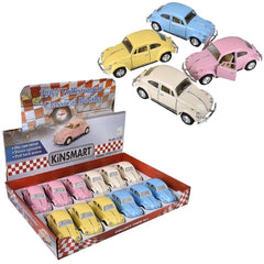 5" Diecast Pull Back 1967 VW Classic Beetel-Pastel Colors