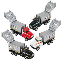 6" DIE-CAST PULL BACK GARBAGE TRUCK LLB Car Toys