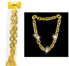 38" LIGHT-UP BIG CHAIN GOLD NECKLACE LLB Light-up Toys