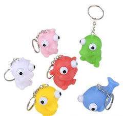 2" SQUEEZE ANIMAL POPPING EYE KEYCHAIN LLB Keychain