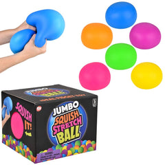 6" Jumbo Squish And Stretch Gummi Ball LLB Squishy Toys