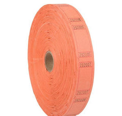 BLANK SINGLE TICKET ROLL ORANGE LLB kids toys