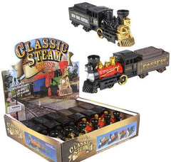 10" Steam Engine Loco Die-Cast Pull Back Car Toys