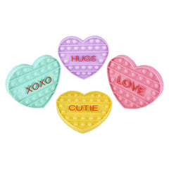 6.25" Glitter Heart Bubble Popper LLB Fidget Toys