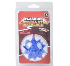 2.5" FLASHING CRYSTAL STAR BALL NECKLACE LLB kids toys