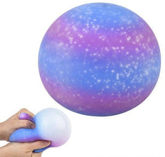 4" SQUISH AND STRETCH GALAXY GUMMI BALL LLB Squishy Toys