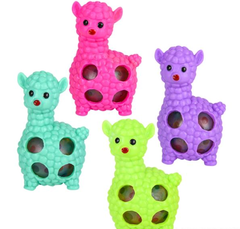 3.5" SQUEEZY BEAD ALPACA BALL LLB Squishy Toys