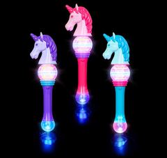 15.5" SPINNING LIGHT-UP UNICORN WAND LLB Light-up Toys