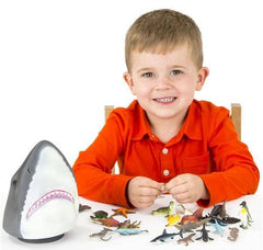 24 PC AQUATIC ANIMAL SET WITH SHARK HEAD CASE LLB kids toys