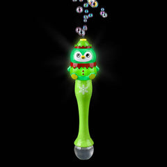 Light-Up Penguin Elf Bubble Wand 13.5" - LLB Toys