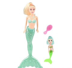 12.5" Mermaid & Mini Mermaid Doll Play Set -Kids Accessories