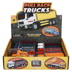 6" DIE-CAST PULL BACK TRUCK ASSORTMENT LLB Car Toys