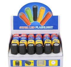 3.5" 9-LED RUBBER BARREL FLASHLIGHT LLB kids toys