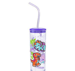 11oz DINO CUP WITH TWISTY STRAW LLB kids toys