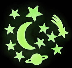 GLOW IN DARK STAR AND MOON STICK ONS LLB kids toys