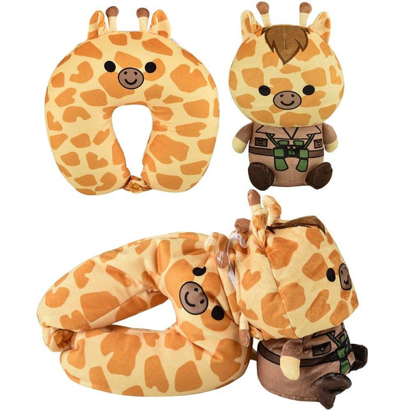 Zoo Giraffe Reverse Neck Pillow - LLB Toys